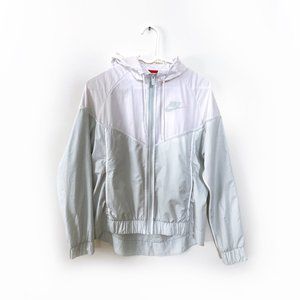 Nike White Mint Windrunner Jacket 